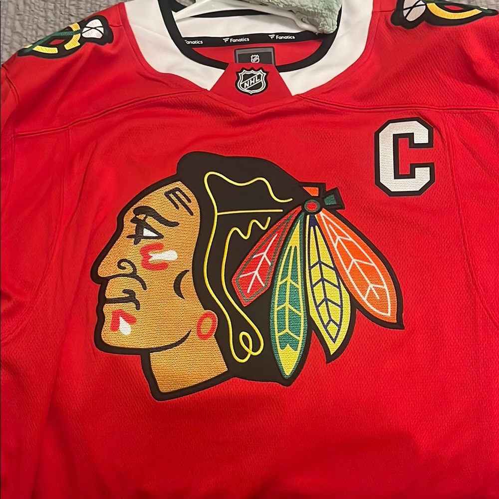 Fanatics Red Chicago Blackhawks Captain Jersey